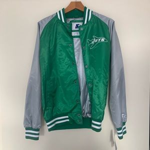 New York Jets Starter Satin Varsity Jacket Size L